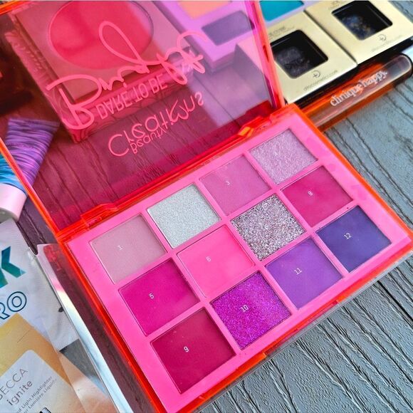 MAKEUP BUNDLE 13 ITEMS NEW - LIKE NEW MORPHE TARTE MILK BECCA COLOURPOP CLINIQUE - Picture 9 of 16